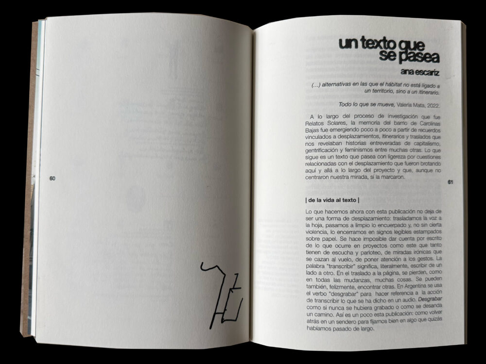Un texto que se pasea
